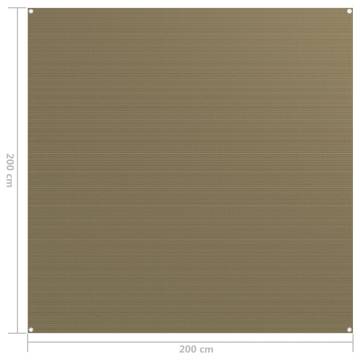 Tent Carpet 200x200 cm Taupe - Comfortable Camping Essential