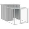 Light Grey Chicken Cage with Run - Durable & Spacious