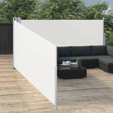 Retractable Side Awning Cream 120x1000 cm - Privacy & Style