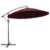 Buy Burgundy Hanging Parasol - 3m Aluminium Pole | HipoMarket