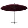 Buy Burgundy Hanging Parasol - 3m Aluminium Pole | HipoMarket