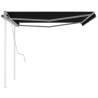 Manual Retractable Awning with Posts 4x3.5m - Anthracite