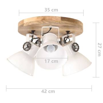 Industrial Ceiling Lamp 25W - Stylish White E27 Lighting