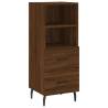 Stylish Highboard Brown Oak - 34.5x34x180 cm | HipoMarket