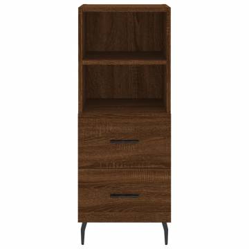 Stylish Highboard Brown Oak - 34.5x34x180 cm | HipoMarket