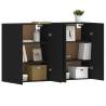 Elegant Black Wall Mounted Cabinets - 2 pcs | HipoMarket