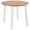 Drop-leaf Dining Table Round MDF White – Perfect for Small Spaces