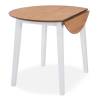 Drop-leaf Dining Table Round MDF White – Perfect for Small Spaces