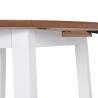 Drop-leaf Dining Table Round MDF White – Perfect for Small Spaces