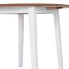 Drop-leaf Dining Table Round MDF White – Perfect for Small Spaces