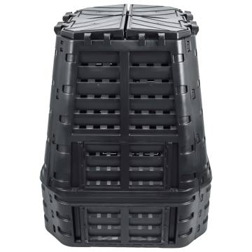 Garden Composter Black 740L - Fast Composting & Easy Use