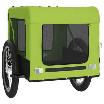 Pet Bike Trailer - Green & Black Oxford Fabric & Iron