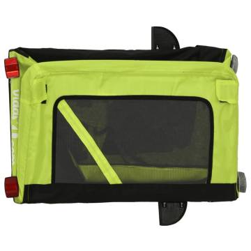 Pet Bike Trailer - Green & Black Oxford Fabric & Iron