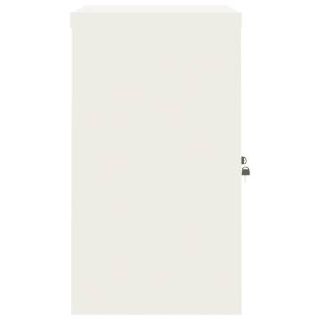 File Cabinet White 90x40x70 cm Steel - Stylish & Durable