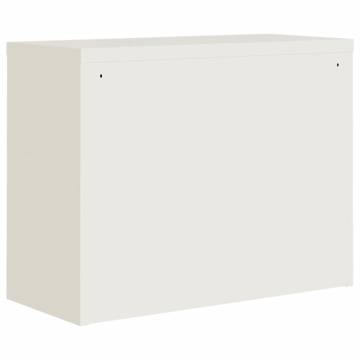 File Cabinet White 90x40x70 cm Steel - Stylish & Durable