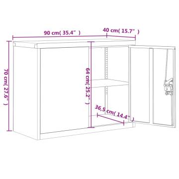 File Cabinet White 90x40x70 cm Steel - Stylish & Durable