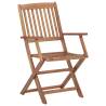 Folding Garden Chairs - 6 pcs Solid Acacia Wood | HipoMarket