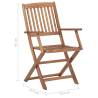 Folding Garden Chairs - 6 pcs Solid Acacia Wood | HipoMarket