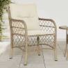 Garden Chairs with Cushions 2 pcs Beige Poly Rattan Colour beige Quantity in Package 2 Model line weaving 