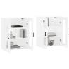 High Gloss White Wall Mounted Cabinets - 2 pcs | Hipo Market