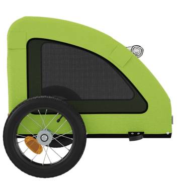 Durable Pet Bike Trailer - Green Oxford Fabric & Iron