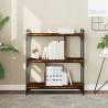 Bookcase 3-Tier Smoked Oak 76x32x88 cm Engineered Wood Colour smoked oak Quantity in Package 1 Height 88 cm 