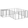 Dog Kennel Black 8.47 m² Steel Colour black Size 8.47 m² Quantity in Package 1 