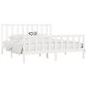 White Solid Wood Bed Frame 180x200 cm Super King Size - Hipo Market