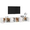 Wall-Mounted TV Cabinets - 3 pcs White | Hipomarket