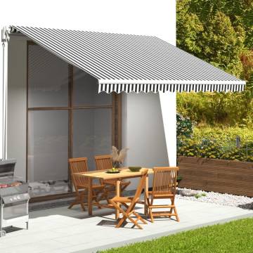 Replacement Awning Fabric Anthracite & White 4.5x3.5m