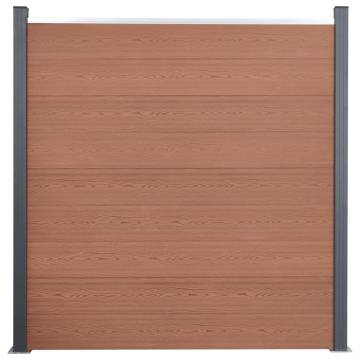 Fence Panel Set Brown 699x186 cm WPC - Durable Privacy Solution