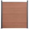 Fence Panel Set Brown 699x186 cm WPC - Durable Privacy Solution