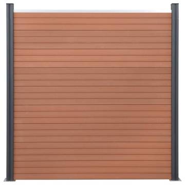 Fence Panel Set Brown 699x186 cm WPC - Durable Privacy Solution