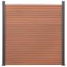 Fence Panel Set Brown 699x186 cm WPC - Durable Privacy Solution