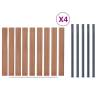 Fence Panel Set Brown 699x186 cm WPC - Durable Privacy Solution