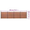 Fence Panel Set Brown 699x186 cm WPC - Durable Privacy Solution