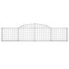 Arched Gabion Baskets - 11 pcs Galvanised Iron | HipoMarket