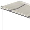 Manual Retractable Awning 4x3m Cream - HipoMarket UK