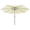 Outdoor Parasol with LED Lights - 400 cm Sand Shade