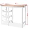 Bar Set 3 Pieces MDF White - Stylish & Functional Design