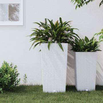 Stylish Rattan Look Planter with Removable Inner - 21/49 L