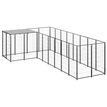 Outdoor Steel Dog Kennel - 6.05 m², Secure & Durable