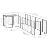 Outdoor Steel Dog Kennel - 6.05 m², Secure & Durable