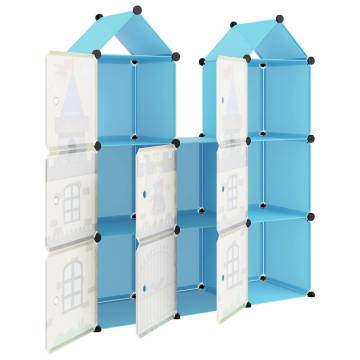 Cube Storage Cabinet for Kids – 8 Cubes Blue PP