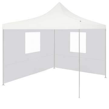 Professional Folding Party Tent 2x2m with 2 Sidewalls - White