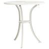 Garden Table White 62x62x65 cm Cast Aluminium | HipoMarket