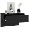 Wall-mounted Bedside Cabinets 2 pcs Black | Hipomarket