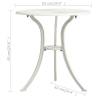 Garden Table White 62x62x65 cm Cast Aluminium | HipoMarket