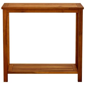 Garden Console Table - Solid Acacia Wood | 80x35x75 cm