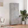 Highboard Concrete Grey 69.5x34x180 cm Engineered Wood Colour concrete grey Quantity in Package 1 Model 1 door 3 drawers 